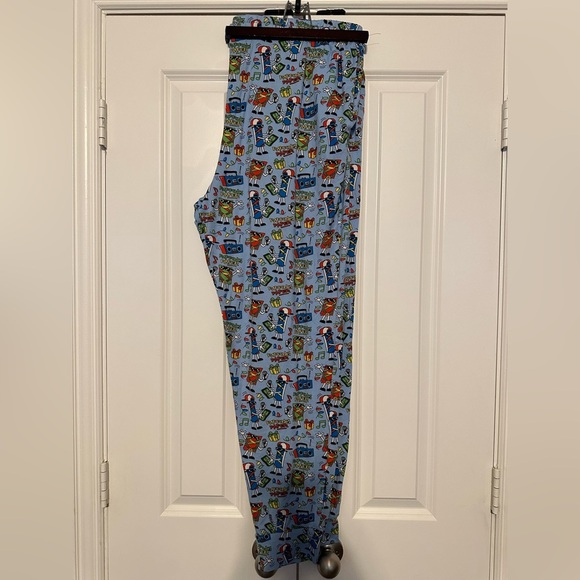 Main and Local Other - New Men’s blue‎ pajama lounge Christmas Rapping Paper pj pants size XL
